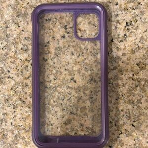 Clear/ Purple Case- fits i Phone 11